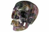 Realistic, Carved Rainbow Fluorite Skull - Fluorescent! #150862-2
